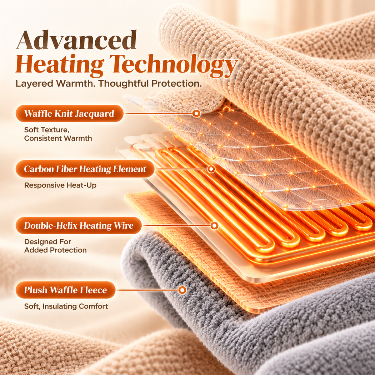 Wearable Electric Heated Wrap – 3 Heat Settings