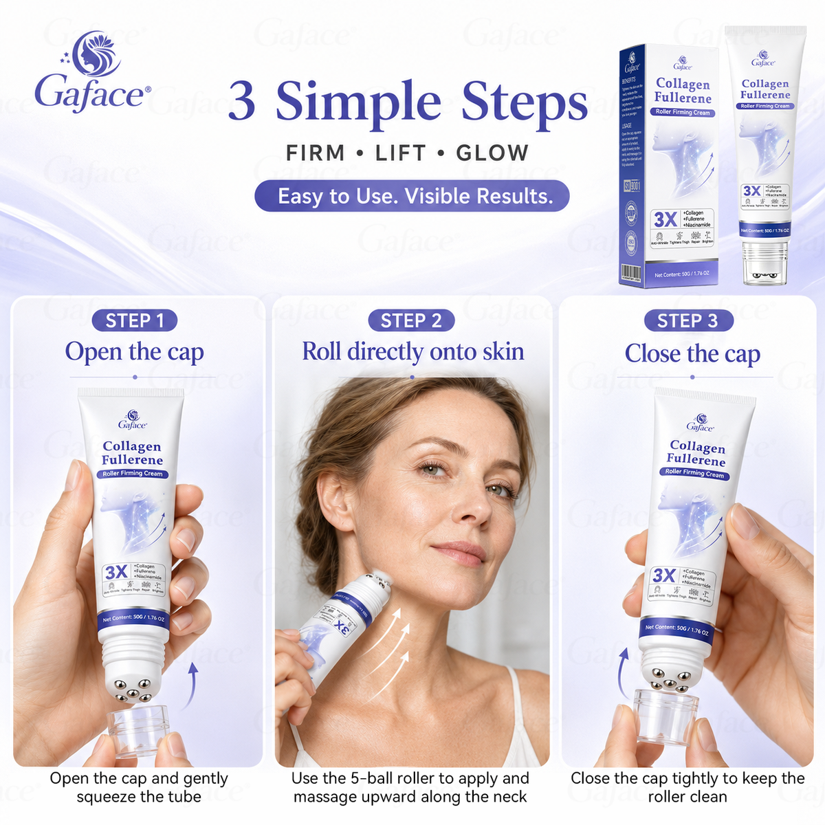🌿𝐆𝐚𝐟𝐚𝐜𝐞® 𝐂𝐨𝐥𝐥𝐚𝐠𝐞𝐧 & 𝐅𝐮𝐥𝐥𝐞𝐫𝐞𝐧𝐞 𝐑𝐨𝐥𝐥𝐞𝐫 𝐅𝐢𝐫𝐦𝐢𝐧𝐠 𝐂𝐫𝐞𝐚𝐦