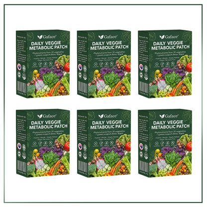 𝐆𝐚𝐟𝐚𝐜𝐞® 𝐃𝐚𝐢𝐥𝐲 𝐕𝐞𝐠𝐞𝐭𝐚𝐛𝐥𝐞 𝐌𝐞𝐭𝐚𝐛𝐨𝐥𝐢𝐜 𝐏𝐚𝐭𝐜𝐡 𝐮𝐬𝐞𝐬 𝐨𝐫𝐠𝐚𝐧𝐢𝐜 𝐯𝐞𝐠𝐞𝐭𝐚𝐛𝐥𝐞 𝐞𝐱𝐭𝐫𝐚𝐜𝐭𝐬 𝐚𝐧𝐝 𝐩𝐡𝐲𝐭𝐨𝐧𝐮𝐭𝐫𝐢𝐞𝐧𝐭𝐬 𝐟𝐫𝐨𝐦 𝟑𝟗 𝐯𝐞𝐠𝐞𝐭𝐚𝐛𝐥𝐞𝐬 + 𝐠𝐫𝐞𝐞𝐧𝐬 𝐭𝐨 𝐬𝐮𝐩𝐩𝐨𝐫𝐭 𝐝𝐞𝐭𝐨𝐱, 𝐝𝐢𝐠𝐞𝐬𝐭𝐢𝐨𝐧 & 𝐦𝐞𝐭𝐚𝐛𝐨𝐥𝐢𝐜 𝐫𝐞𝐬𝐞𝐭, 𝐚𝐧𝐝 𝐛𝐨𝐨𝐬𝐭 𝐞𝐧𝐞𝐫𝐠𝐲 𝐟𝐨𝐫 𝐚𝐥𝐥-𝐝𝐚𝐲 𝐰𝐞𝐥𝐥𝐧𝐞𝐬𝐬.