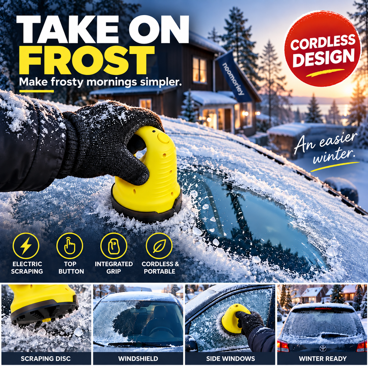 ❄️🚘Cordless Electric Ice Scraper – Clear Frost, Drive with Confidence! ❄️