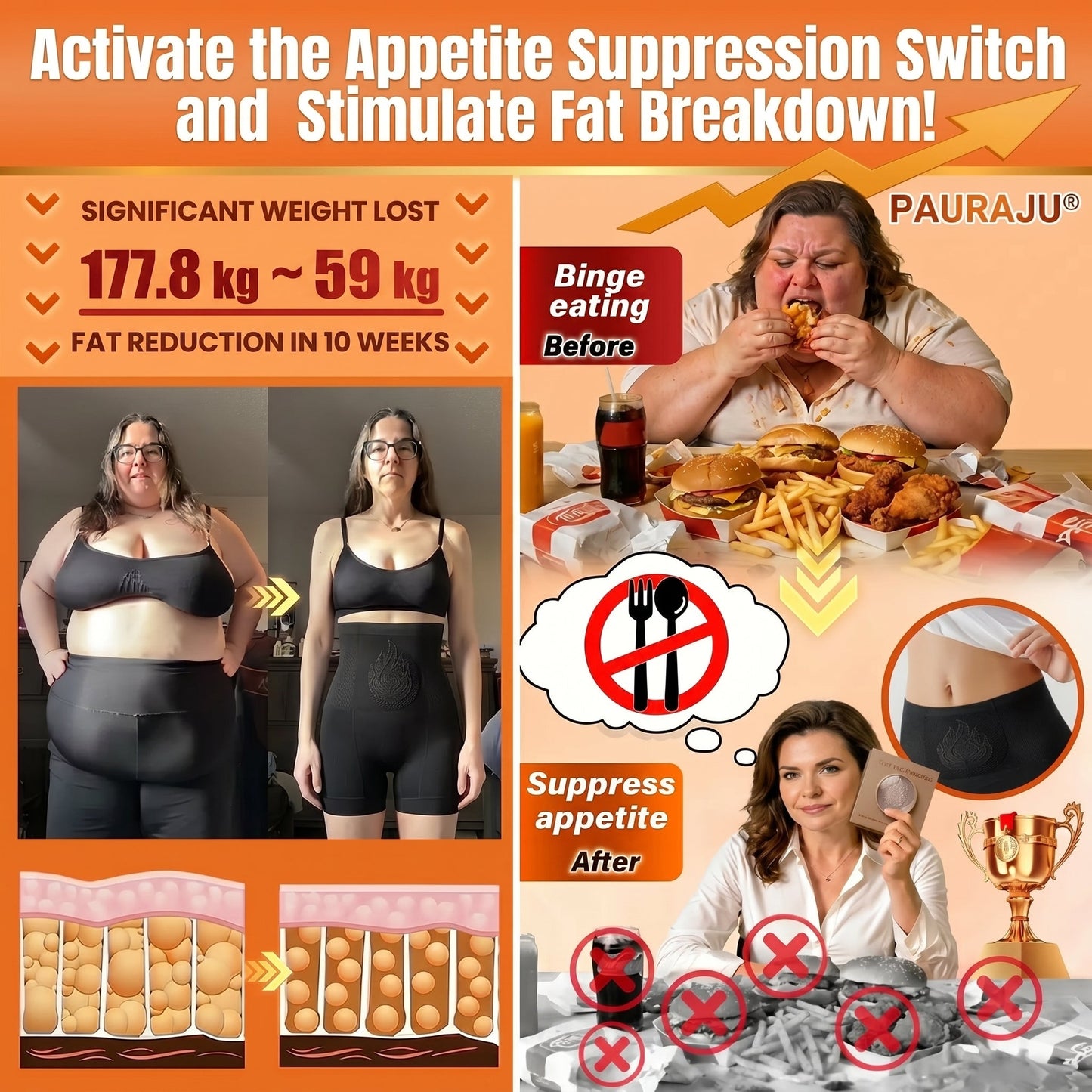 PAURAJU® 30-Min All-in-One Micro-Particle Fat-Burning Shorts🔑Ignites deep microcirculation to melt fat, flush toxins, and reverse metabolic aging.🍟
