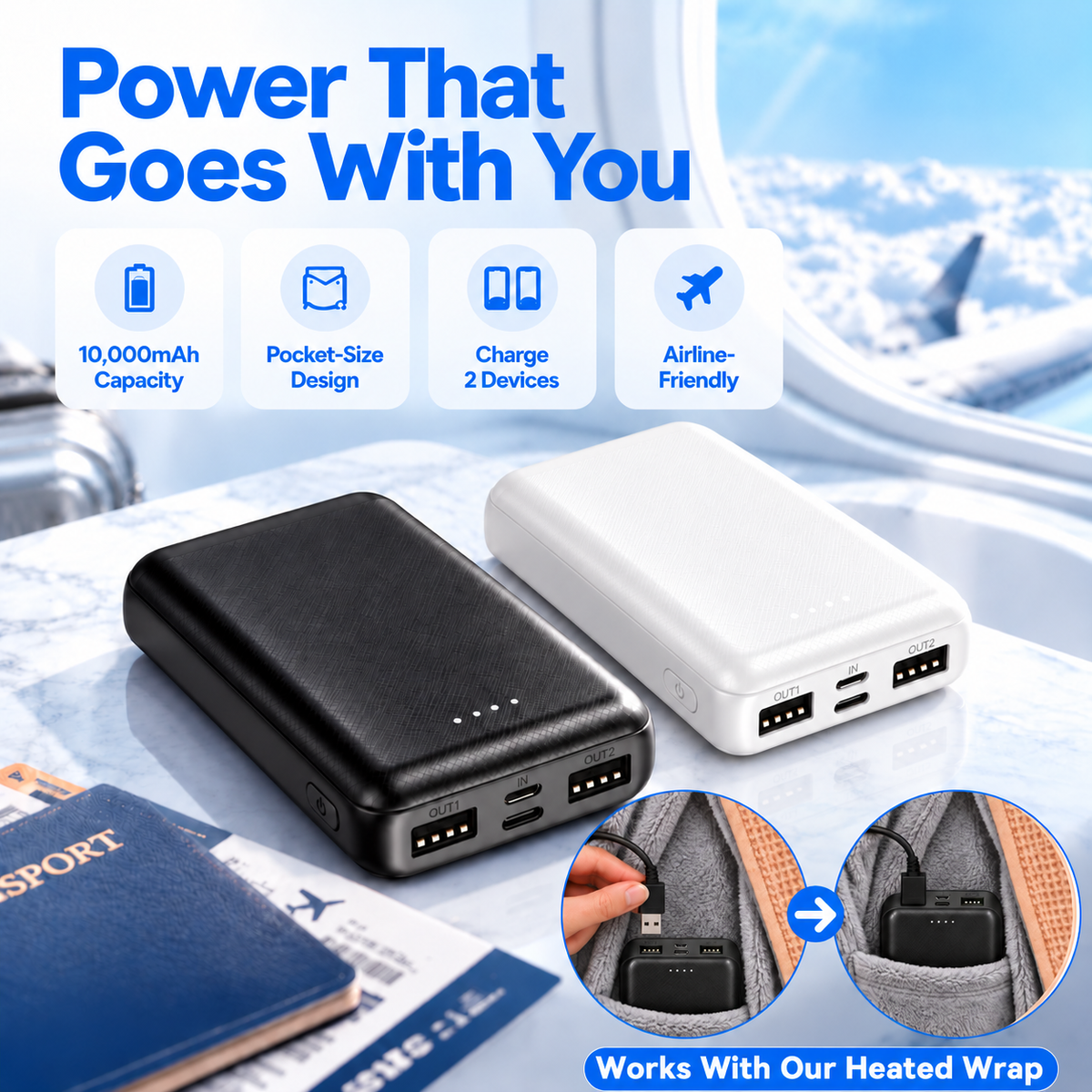 🔋 Add a Power Bank — Stay Warm Anywhere